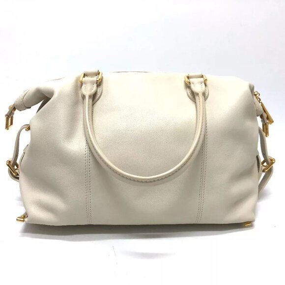 LOUIS VUITTON Sac Louis Special Order Duffle Bag Leather White/GoldHardware - Picture 5 of 14